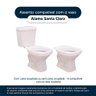 Tampa de Vaso Sanitário com Amortecedor Alamo Bege Claro para bacia Santa Clara - 4