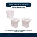Ver imagem 4 de Tampa de Vaso Sanitário com Amortecedor Alamo Bege Claro para bacia Santa Clara