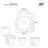 Tampa de Vaso Sanitário com Amortecedor Alamo Bege Claro para bacia Santa Clara - 3