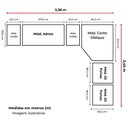Ver imagem 2 de Guarda Roupa Modulado Safira 11 Portas de Bater 8 Gavetas MDF Corrediças Telescópicas Cumaru