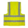Colete Refletivo Segurança Zíper Amarelo 1 Bolso Trânsito - 2