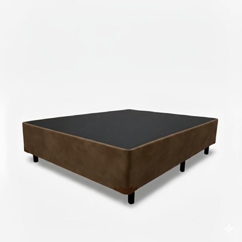 Base Cama Box Casal (138x188x40) - Suede Marrom
