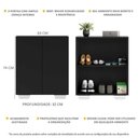Ver imagem 5 de Sapateira 2 Portas Nina Multimóveis V6010 Preta/Branca Preto/Branco