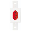 Ver imagem 1 de Tomada 2p+t 20a 250 Volts Vermelha Blanc - 2335 - Fame Modulo Tom 2p+t 20a Vermelho Blanc Fame 2335