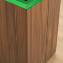 Ver imagem 2 de Lixeira de Madeira Plástica com Tampa Basculante Verde 96l