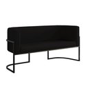 Ver imagem 1 de Sofá 2 Lugares Veludo Moderno Base Metal Black – Balaqui Cor:preto
