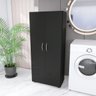 Armário Para Lavanderia Multiuso 2 Portas Alto Dispensa ClickForte Armário Lavanderia Preto - 6