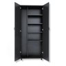 Armário Para Lavanderia Multiuso 2 Portas Alto Dispensa ClickForte Armário Lavanderia Preto - 1