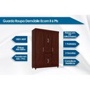 Ver imagem 2 de Guarda Roupa Solteiro 6 Portas e 2 Gavetas Ecom Ii Branco-rosa - Demóbile