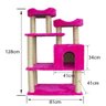 Casa para Gatos Modelo Torre com Duas Camas Rosa - 2