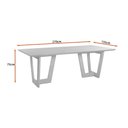 Ver imagem 2 de Mesa de Jantar Retangular 270x135cm Ynus Madeira Liptus Castanho Claro - Sallar Home