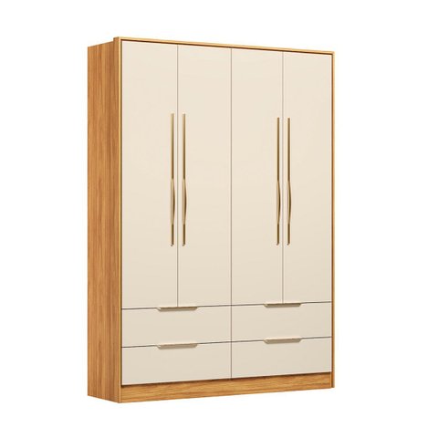 Guarda Roupa Domo Quarto com 4 Portas e 4 Gavetas