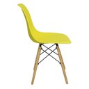 Ver imagem 3 de Cadeira Eiffel Charles Eames em Abs com Base de Madeira Dsw Amarelo