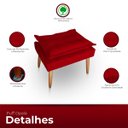 Ver imagem 4 de Poltrona Opala para Sala com Puff Reforçada Suede Vermelho