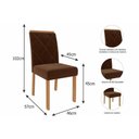 Ver imagem 5 de Conjunto: Mesa Sala Jantar Valentina Tampo Madeirado C/ Vidro 210x100cm e 8 Cadeiras Fernanda