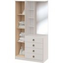 Ver imagem 3 de Cômoda Penteadeira 1 Porta 3 Prateleiras 4 Gavetas 1960A Star Móveis Castro