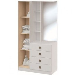 Cômoda Penteadeira 1 Porta 3 Prateleiras 4 Gavetas 1960A Star Móveis Castro - 3 Cômoda Penteadeira 1 Porta 3 Prateleiras 4 Gavetas 1960A Star Móveis Castro - 3