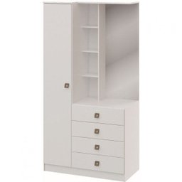 Cômoda Penteadeira 1 Porta 3 Prateleiras 4 Gavetas 1960A Star Móveis Castro - 2 Cômoda Penteadeira 1 Porta 3 Prateleiras 4 Gavetas 1960A Star Móveis Castro - 2