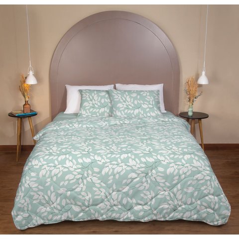 Edredom Casal Estampado Harmonia:floral Azul