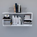 Ver imagem 1 de Nicho 2 Estante Livros Prateleiras 100%mdf Branco para Quarto