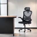 Ver imagem 2 de Cadeira de Escritório Ergonômica Giratória Office Presidente Columbus com Tela Mesh:preto