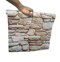 Ver imagem 3 de Papel de Parede Tijolinho Kit 12 Unidades Pedra Marrom Claro Autoadesivo Colante Decoraçao Lavavel L