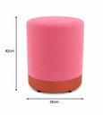 Ver imagem 2 de Kit de Puff Rodapé Cobre Fosco, Cor Rosa Antigo Veludo - Let Móveis