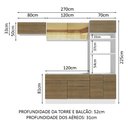 Ver imagem 4 de Armário de Cozinha Completa 270cm Branco/Rustic Stella Madesa 08