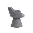 Ver imagem 4 de Cadeira de Mesa de Jantar Jade Base Cone Giratória Linho Cinza Escuro - Nexta Casa