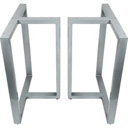 Base de Mesa de Jantar Kansas para Tampos de Vidro Pedra e Madeira até 200cm X 100cm - Prata - 1