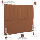 Ver imagem 3 de Cabeceira Cama Box Casal 140 cm Dália W01 Bouclê Terracota - Lyam Decor