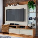 Ver imagem 1 de Estante para Tv até 50 Polegadas Casablanca 1 Porta 2 Gavetas Cinamomo/off White - Panorama Móveis