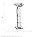 Ver imagem 5 de Castiçal Decorativo de Cristal Transparente 28x9x9cm Porta Vela Mesa Jantar Sala