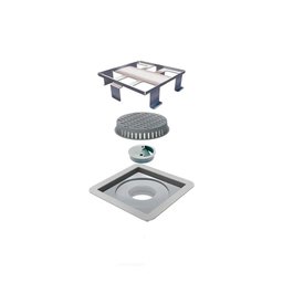 Ralo Linear Square Tampa Oculta 10x10 Cm - Ralo Linear - 1
