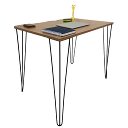 Mesa de Jantar Escritório Home Office Estudo Estilo Industrial Freijó - 90x60 - 4