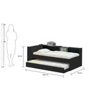 Ver imagem 6 de Cama Solteiro Bicama Estante com Kit Luz Ditália Bb-28-29 Cor:preto