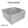 Cuba Cozinha Gourmet Aço Inox 304 Quadrada 40X36 CM AJL STORE CUBA QUADRADA - 3