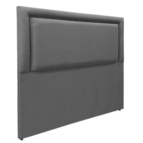 Cabeceira de Cama Estofada Sevilha Diamond Premium Linho Rbl:queen Tradicional/cinza