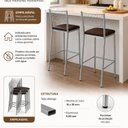 Ver imagem 3 de Conjunto 2 Banquetas 60cm Lisiane