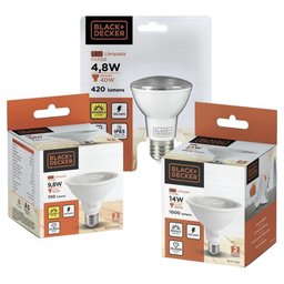 Lâmpada Led Luz Amarela Par30 9.8w 2700k Black+decker 6 Pçs - 2