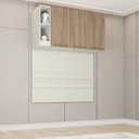 Ver imagem 1 de Ponte Modulada 145cm Casal 3 Portas Cabeceira Seletto Henn - Areia/jequitibá