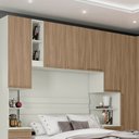 Ver imagem 3 de Ponte Modulada 145cm Casal 3 Portas Cabeceira Seletto Henn - Areia/jequitibá