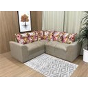 Ver imagem 3 de Sofá Canto Bege com Floral 602/66 Belo