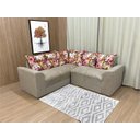 Ver imagem 1 de Sofá Canto Bege com Floral 602/66 Belo