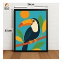 Ver imagem 2 de Quadro Decorativo Tucano 33x24cm com Vidro Preto