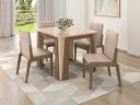 Ver imagem 1 de Conjunto de Mesa com 4 Cadeiras Opera Marrom/Carvalho/Fendi