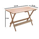 Ver imagem 4 de Conjunto Dobrável de Mesa 120x70 com 1 Mesa e 4 Cadeiras em Madeira Eucalipto sem Pintura Marcenaria