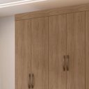 Ver imagem 6 de Guarda-roupa Casal 6 Portas 2 Gavetas e 5 Prateleira Lisa Mdp Carvalho Oak