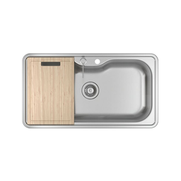 Cuba de Cozinha Deca 80x40cm com Deck e Acessórios Inox - 2