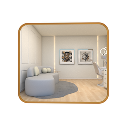 Espelho Retangular Grande Decorativo 90x80 Sala Banheiro Quarto Luxo Hall Sala - 2